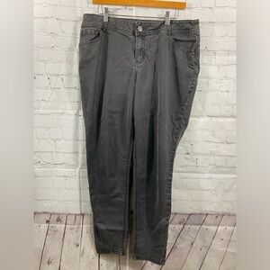 Lane Bryant Womens Plus Size 18 Charcoal Gray High Rise Skinny Jeans